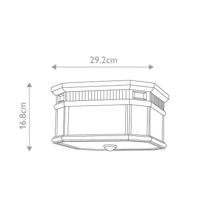 Feiss - Lauko lubinis šviestuvas COTSWOLD LANE 2xE27/60W/230V IP44