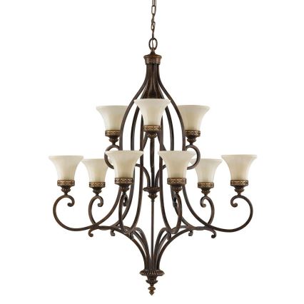 Feiss - Sietynas, kabinamas ant grandinės DRAWING ROOM 9xE27/60W/230V