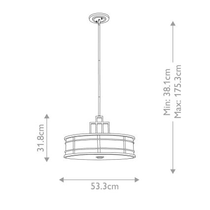 Feiss - Sietynas ant stulpo FUSION 3xE27/60W/230V