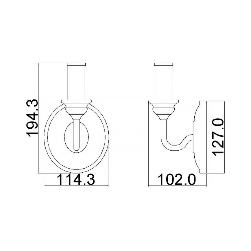 Feiss - Sieninis šviestuvas HARTSVILLE 1xE14/40W/230V smėlinė/ruda