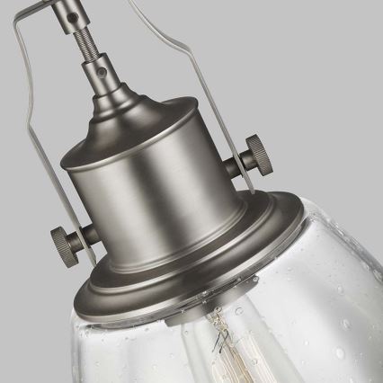 Feiss - Sietynas ant stulpo HOBSON 1xE27/60W/230V sidabras