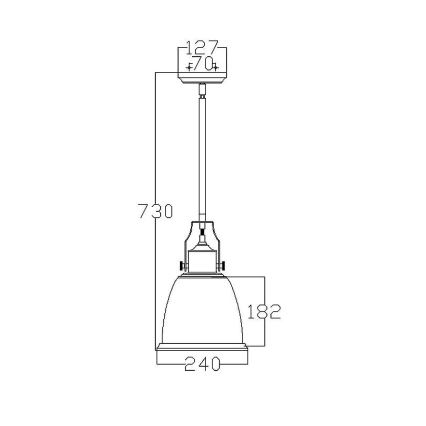 Feiss - Sietynas ant stulpo HOBSON 1xE27/60W/230V sidabras