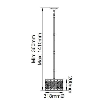Feiss - Sietynas ant stulpo LUCIA 1xE27/60W/230V