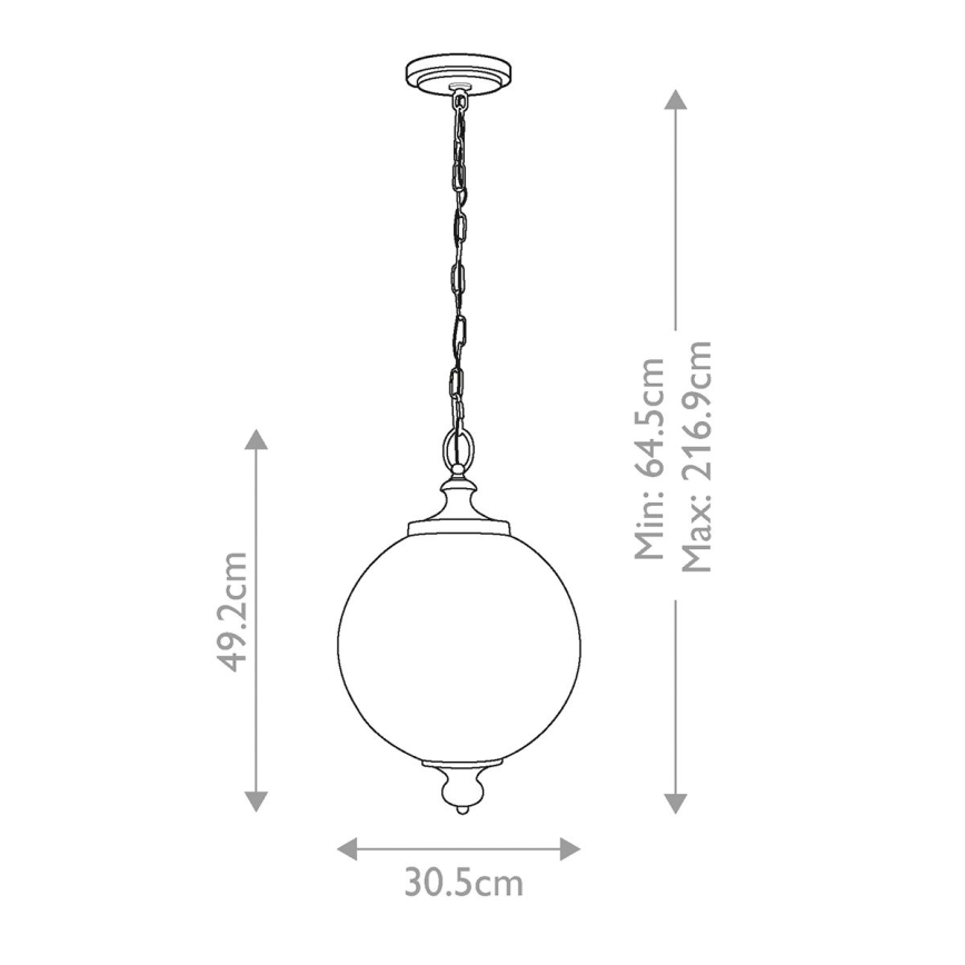 Feiss - Sietynas, kabinamas ant grandinės PARKMAN 1xE27/60W/230V