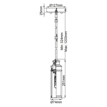 Feiss - LED Vonios sietynas ant stulpo PAYNE 1xG9/3W/230V IP44