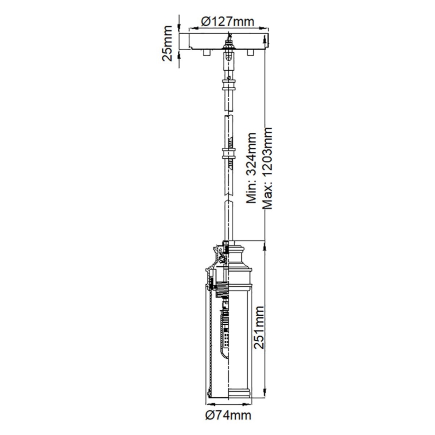 Feiss - LED Vonios sietynas ant stulpo PAYNE 1xG9/3W/230V IP44