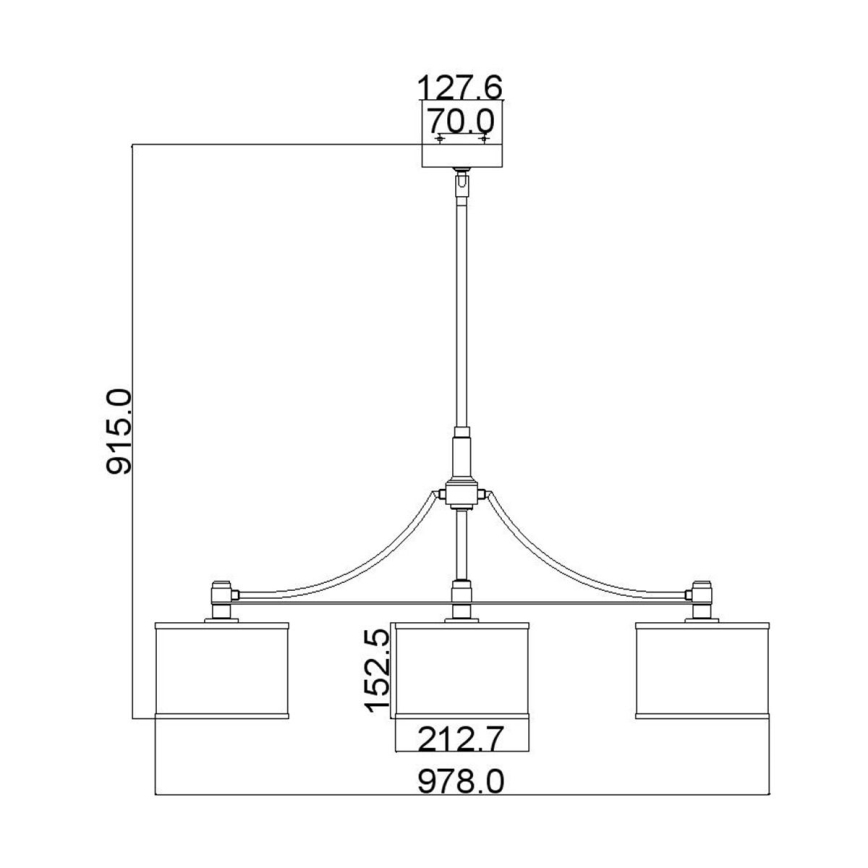 Feiss - Sietynas ant stulpo PROSPECT PARK 3xE27/60W/230V