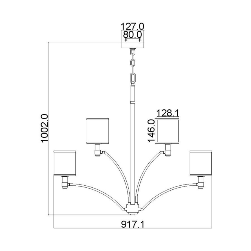 Feiss - Sietynas, kabinamas ant grandinės PROSPECT PARK 9xE27/60W/230V
