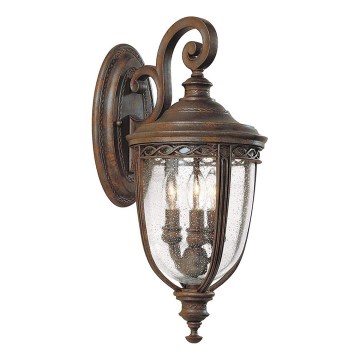 Feiss - Lauko sieninis šviestuvas ENGLISH BRIDLE 3xE14/60W/230V IP44