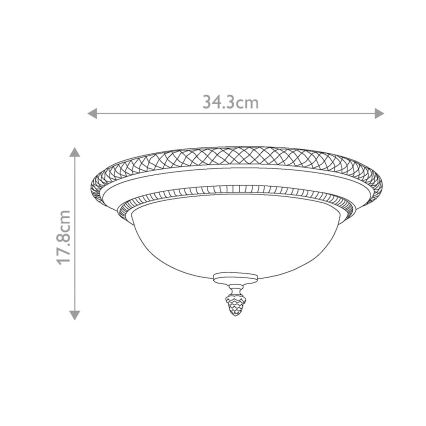 Feiss – Lubinis šviestuvas KELHAM HALL 2xE27/60W/230V