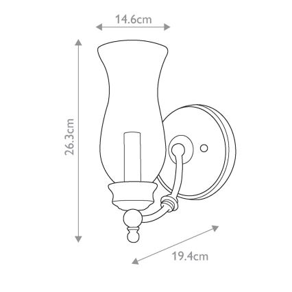 Feiss - Sieninis šviestuvas EPICKERING LANE 1xE14/60W/230V