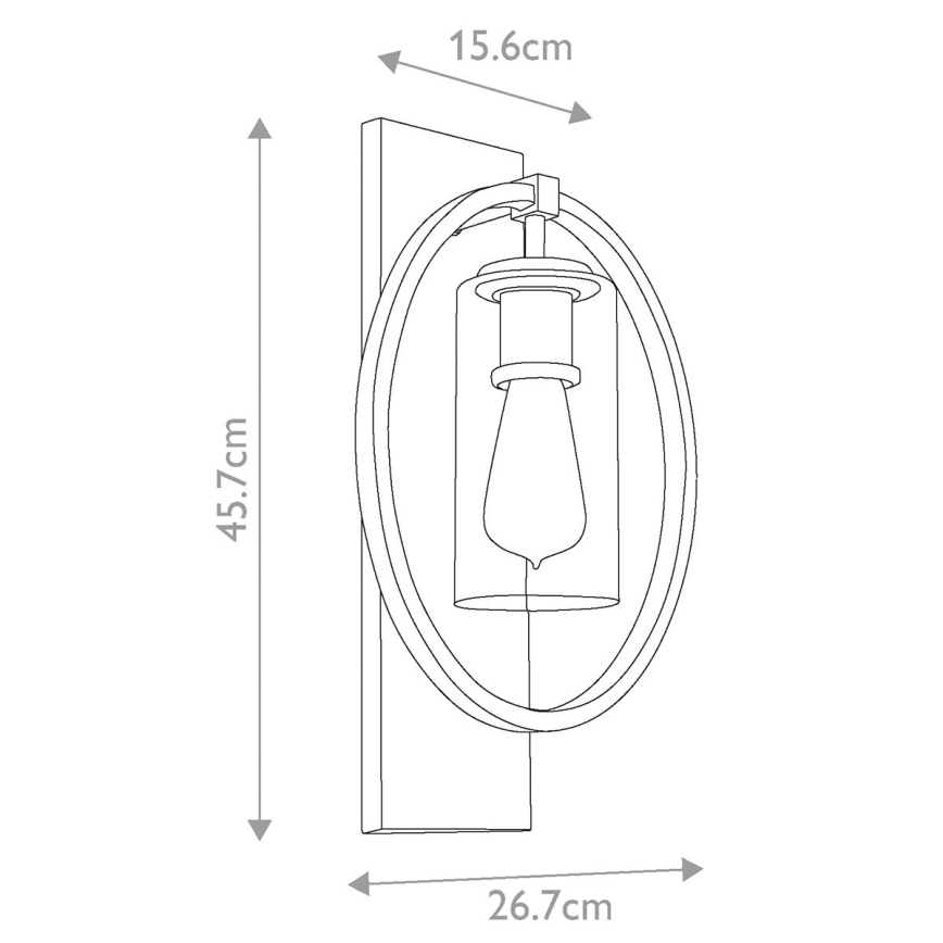 Feiss - Sieninis šviestuvas MARLENA 1xE27/60W/230V antracitas