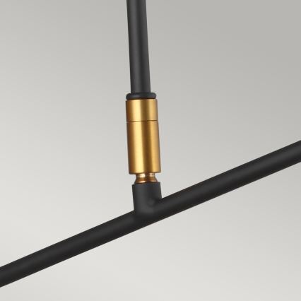 Feiss - Sieninis šviestuvas SIMON 1xE27/60W/230V juoda/auksas