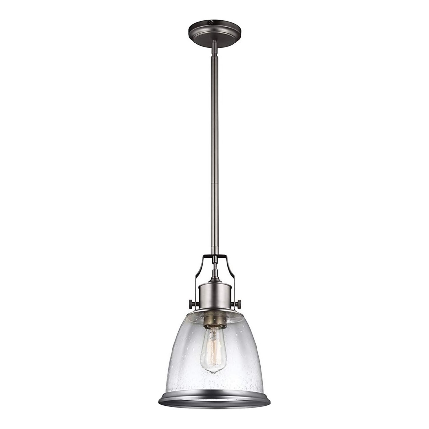 Feiss - Sietynas ant stulpo HOBSON 1xE27/60W/230V sidabras