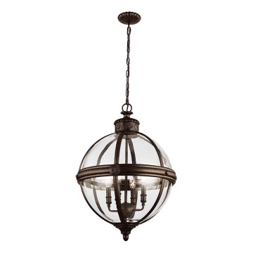 Feiss - Sietynas, kabinamas ant grandinės ADAMS 4xE14/60W/230V bronza