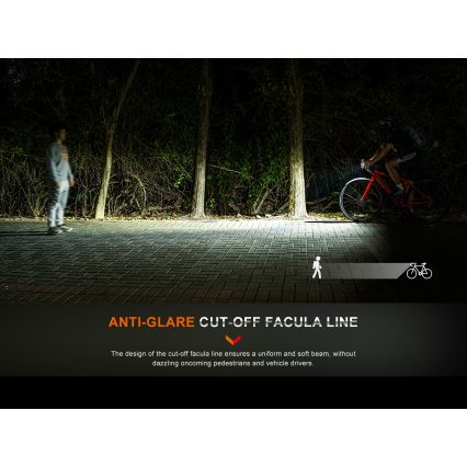 Fenix BC15R - LED Pritemdomas įkraunamas dviračio žibintas LED/USB IP66 400 blizgus 31,5 h 2600 mAh