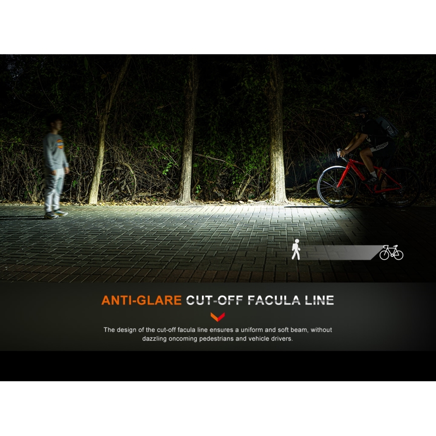 Fenix BC15R - LED Pritemdomas įkraunamas dviračio žibintas LED/USB IP66 400 blizgus 31,5 h 2600 mAh