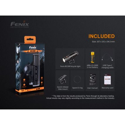 Fenix BC26R - LED Įkraunamas dviračio žibintas LED/USB IP68 1600 lm 65 val.