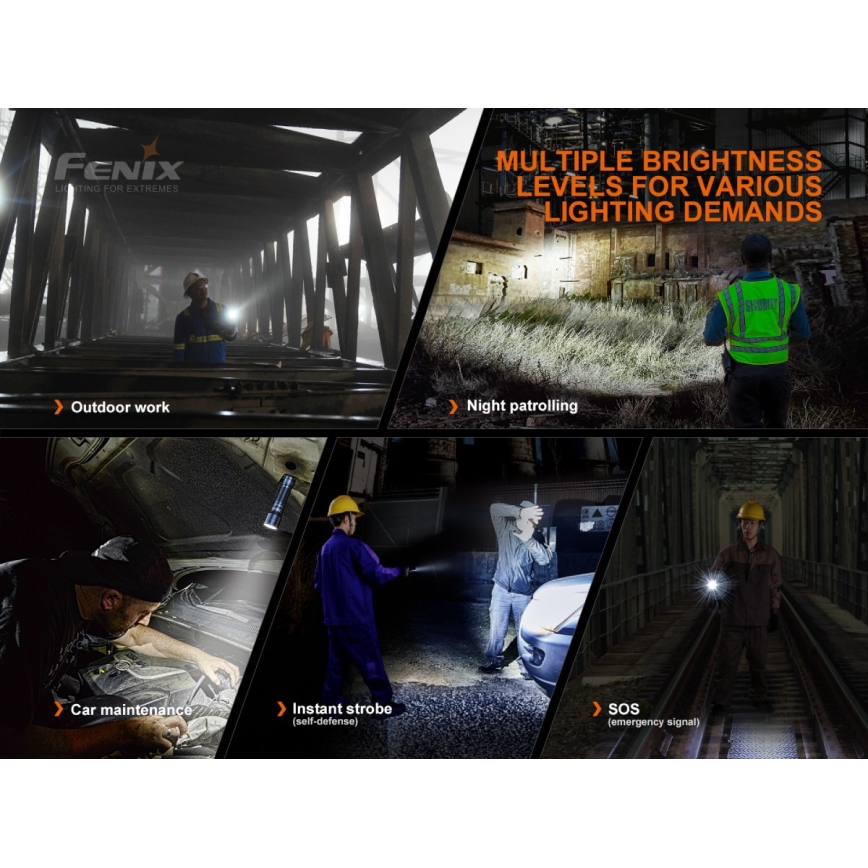 Fenix C7 - reguliuojamo ryškumo įkraunamas LED žibintuvėlis LED/1x21700 IP68 3000 lm 68 val.