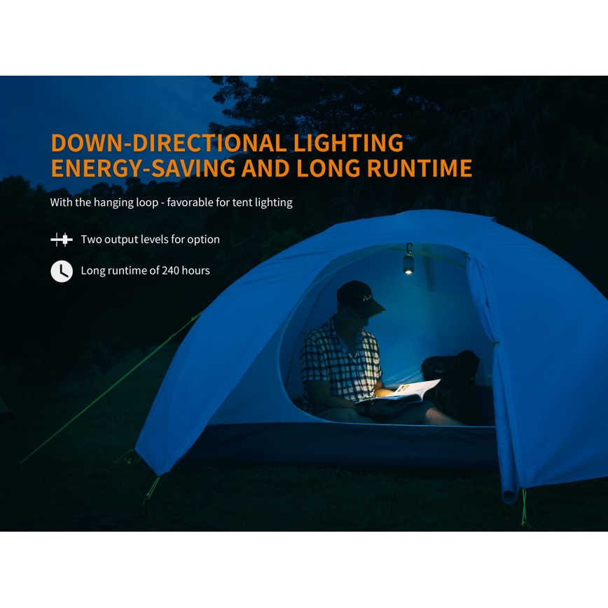 Fenix CL26RGREEN - LED Pritemdoma nešiojama įkraunama lempa  LED/USB IP66 400 lm 400 h žalia