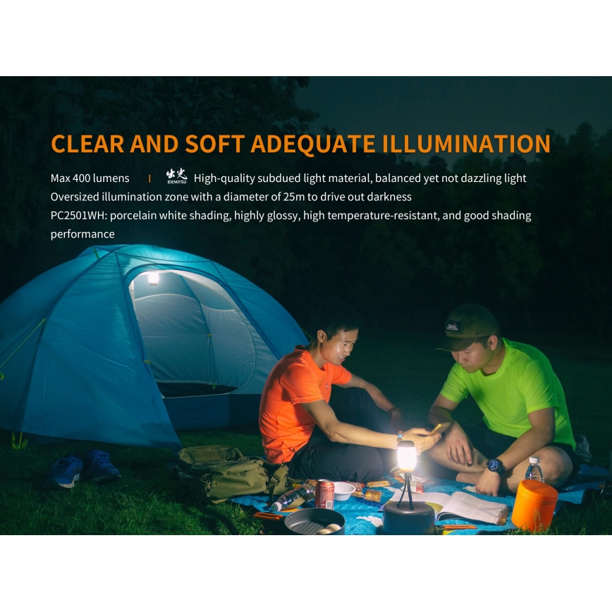Fenix CL26RRED - LED Pritemdomas nešiojamas įkraunamas lempa LED/USB/2xCR123A IP66 400 blizgus 400 h 2600 mAh oranžinė