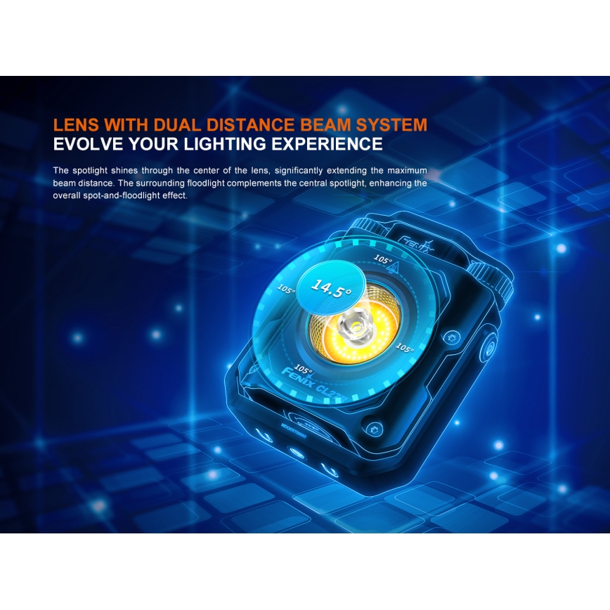 Fenix CL27RGRE - LED Pritemdomas įkraunamas šviestuvas LED/USB IP66 1600 blizgus 285 h 5000 mAh
