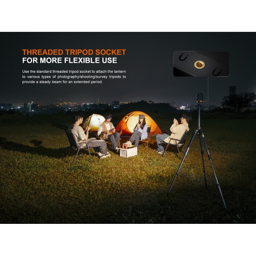 Fenix CL27RGRE - LED Pritemdomas įkraunamas šviestuvas LED/USB IP66 1600 blizgus 285 h 5000 mAh