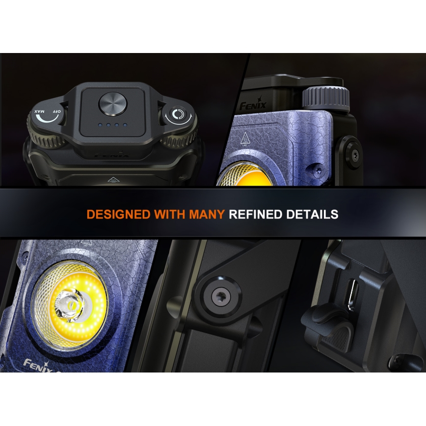 Fenix CL27RGRE - LED Pritemdomas įkraunamas šviestuvas LED/USB IP66 1600 blizgus 285 h 5000 mAh