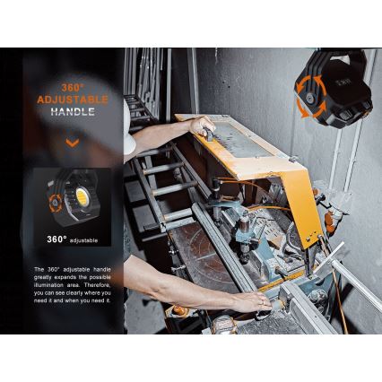 Fenix CL28R - LED Pritemdomas įkraunamas Prožektoriaus šviestuvas su maitinimo banku LED/USB IP66 2000 blizgus 360 h 10000 mAh