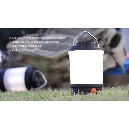 Fenix CL30R - LED Nešiojama įkraunama lempa LED/USB/6xCR123A IPX7 650 lm 300 h 2600 mAh