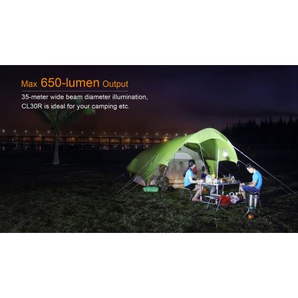 Fenix CL30R - LED Nešiojama įkraunama lempa LED/USB/6xCR123A IPX7 650 lm 300 h 2600 mAh