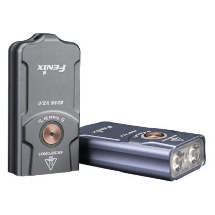 Fenix E03RV20GREY - LED pakraunamas žibintuvėlis LED/USB IP66 500 blizgus 30 h 400 mAh