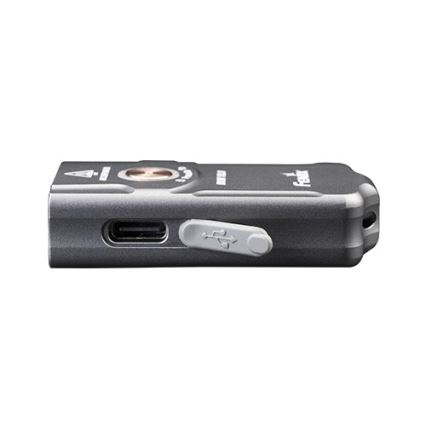 Fenix E03RV20GREY - LED pakraunamas žibintuvėlis LED/USB IP66 500 blizgus 30 h 400 mAh