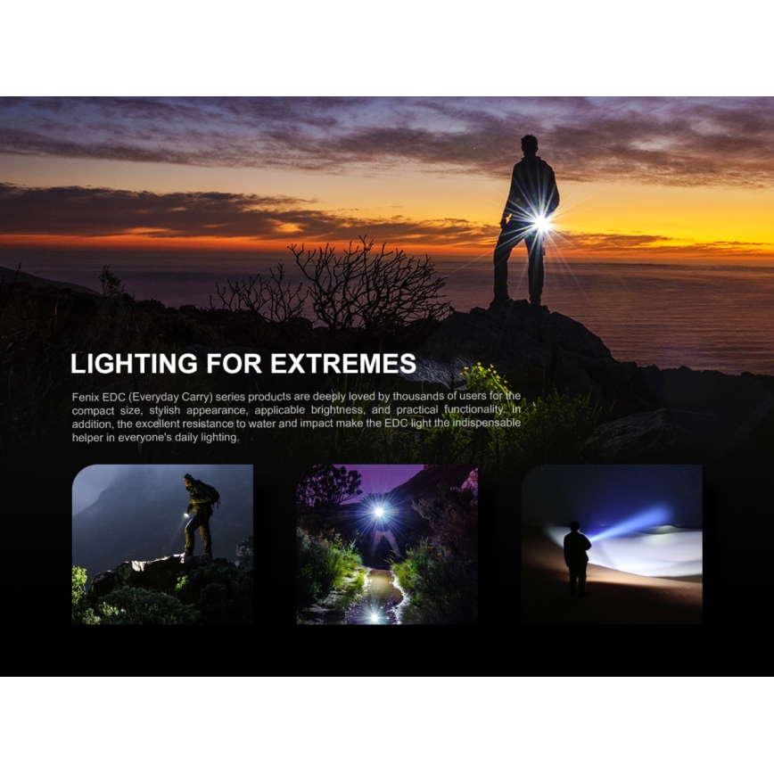 Fenix E05RBLC - LED Įkraunamas žibintuvėlis LED/USB IP68 400 lm 30 val