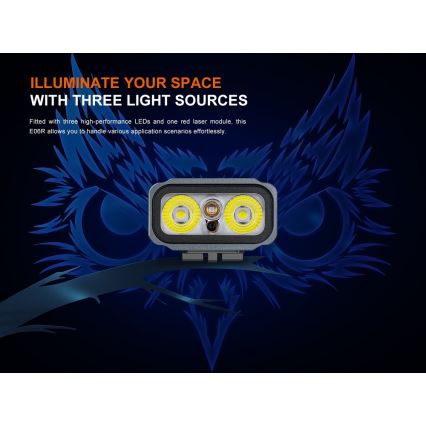Fenix E06RGRY - LED Pritemdomas įkraunamas žibintuvėlis UV LED/USB IP66 700 blizgus 60 h pilka