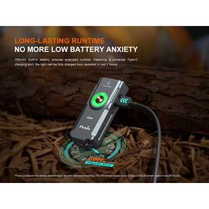 Fenix E06RGRY - LED Pritemdomas įkraunamas žibintuvėlis UV LED/USB IP66 700 blizgus 60 h pilka