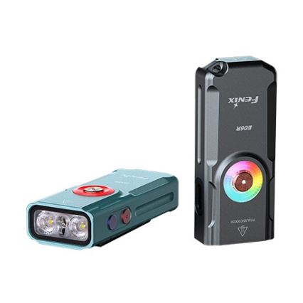 Fenix E06RGRY - LED Pritemdomas įkraunamas žibintuvėlis UV LED/USB IP66 700 blizgus 60 h pilka