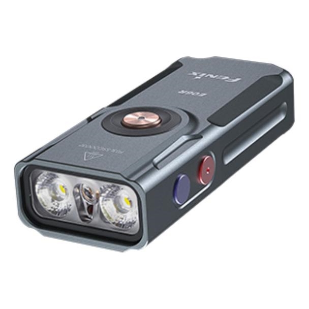 Fenix E06RGRY - LED Pritemdomas įkraunamas žibintuvėlis UV LED/USB IP66 700 blizgus 60 h pilka