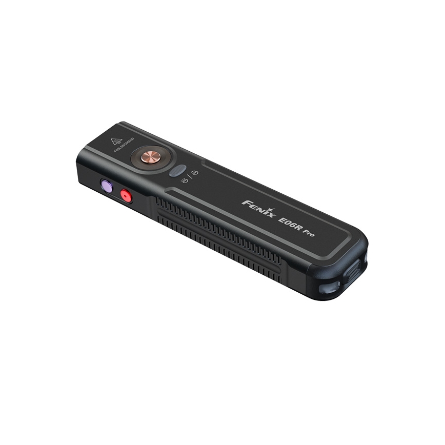 Fenix E06RPROEUBLC- reguliuojamo ryškumo įkraunamas LED žibintuvėlis LED/USB 1650 mAh IP66 1600 lm 111 h juodas