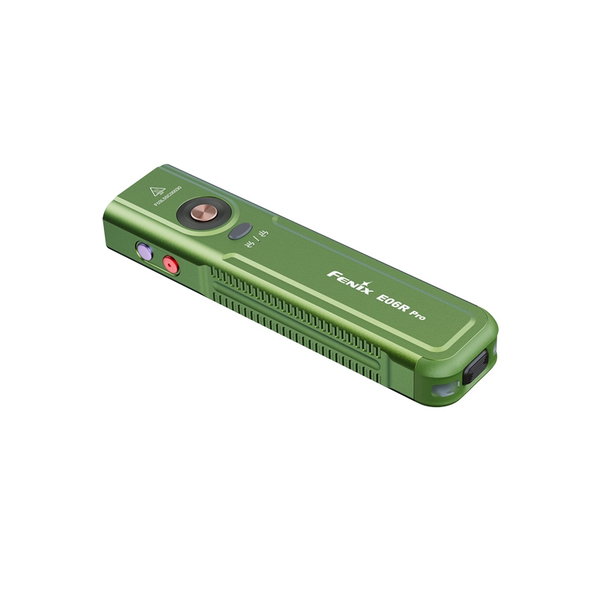 Fenix E06RPROEUOLI - reguliuojamo ryškumo įkraunamas LED žibintuvėlis LED/USB 1650 mAh IP66 1600 lm 111 val. žalias
