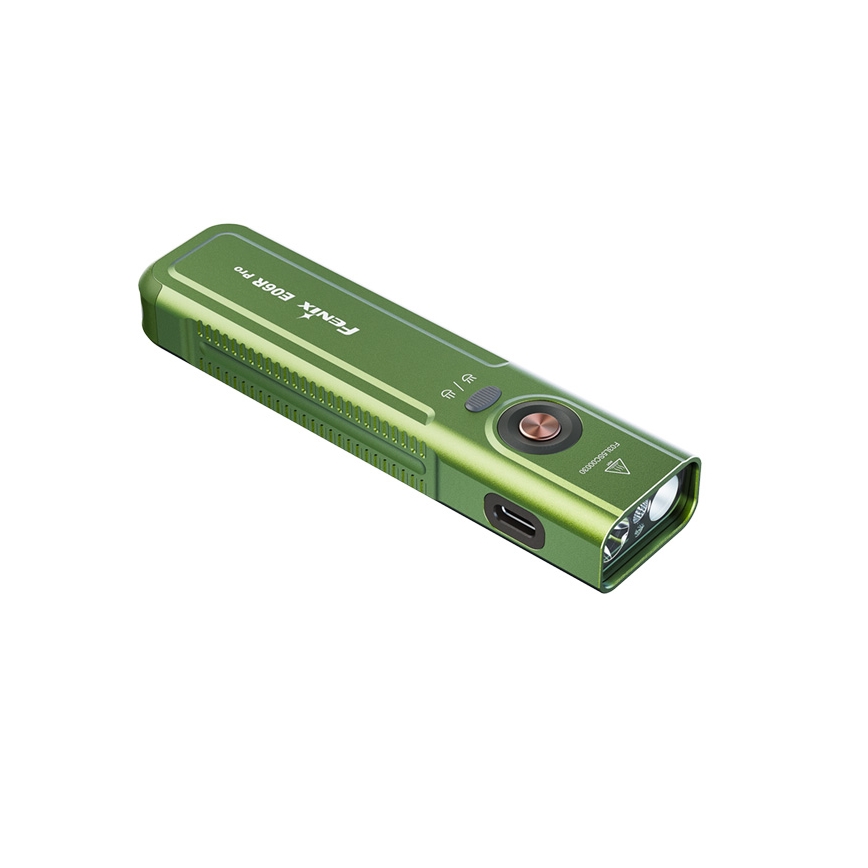 Fenix E06RPROEUOLI - reguliuojamo ryškumo įkraunamas LED žibintuvėlis LED/USB 1650 mAh IP66 1600 lm 111 val. žalias