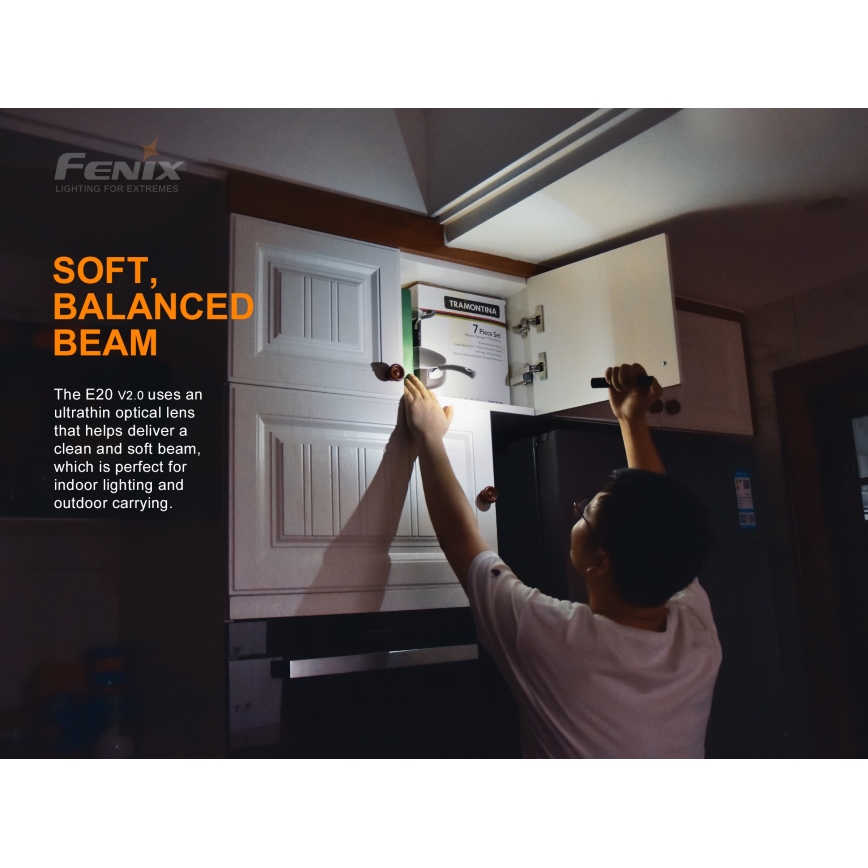 Fenix E20V20 - LED Žibintuvėlis LED/2xAA IP68 350 lm 200 val