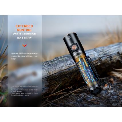 Fenix E28RV20 - LED Pritemdomas įkraunamas žibintuvėlis LED/USB/2xCR123A IP68 1700 blizgus 260 h 3400 mAh