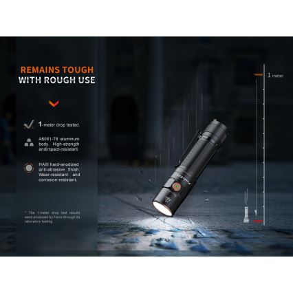 Fenix E35RSETAODS - LED šviesos reguliavimas rechargeable flashlight LED/USB IP68 3100 lm 69 h + diffuser 26,5mm