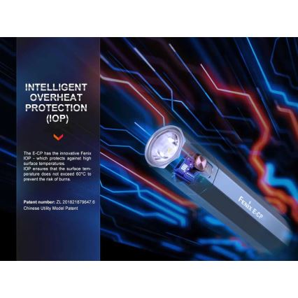 Fenix ECPBLCK - LED pakraunamas žibintuvėlis su maitinimo banku USB IP68 1600 blizgus 504 h 5000 mAh juoda