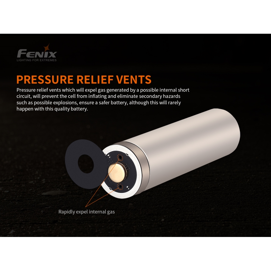 Fenix FE21700V20 - Įkraunamas 21700 akumuliatorius, 3,6 V, 5000 mAh, 1 vnt.