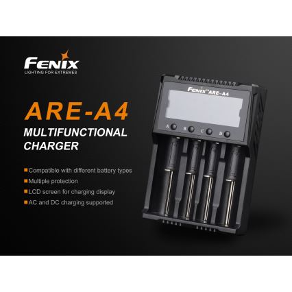 Fenix FENAREA4 - Akumuliatoriaus įkroviklis 4xLi-ion/AAA/AA/C 5V