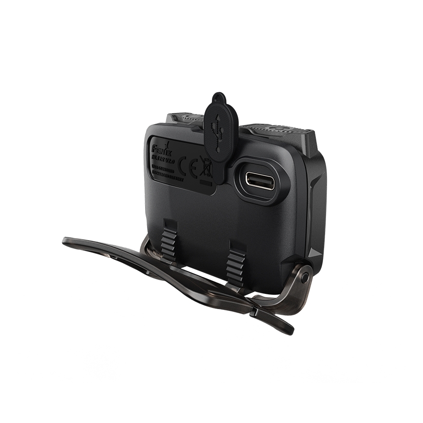 Fenix HL12RV20BLC - LED reguliuojamo ryškumo įkraunama galvos lempa LED/USB 950 mAh IP66 500 lm 112 h juoda