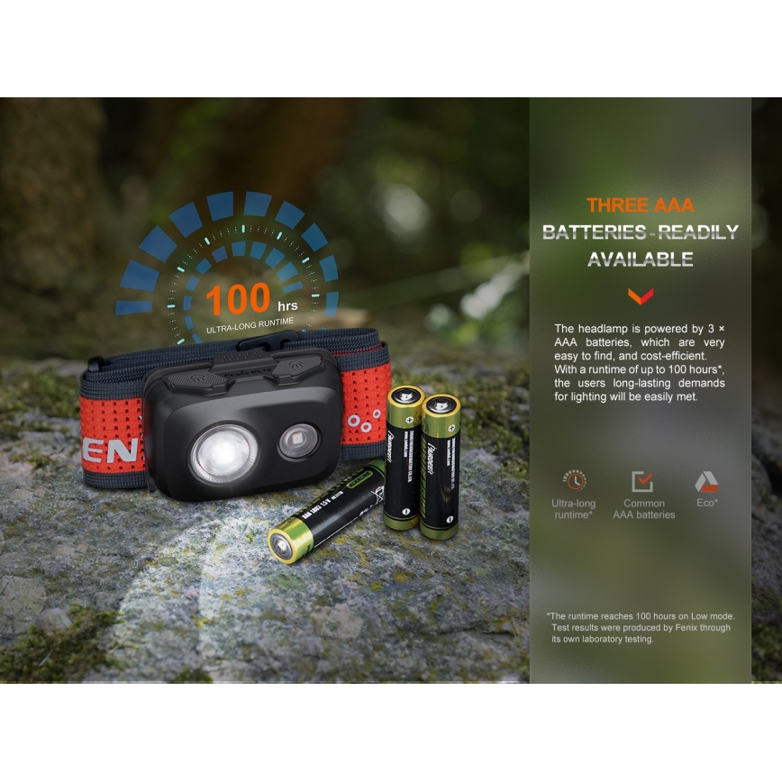 Fenix HL16V2GRN - LED Prožektorius ant galvos LED/3xAAA IP66 450 lm 200 h žalia