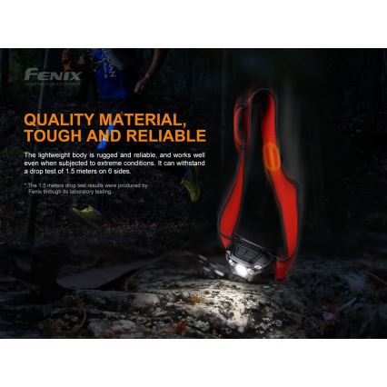 Fenix HL18RTRAIL - LED Pakraunamas galvos žibintuvėlis LED/3xAAA IP66 500 lm 300 valandų